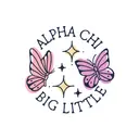 Alpha Chi Omega Butterflies and Stars Big Little Reveal Tank