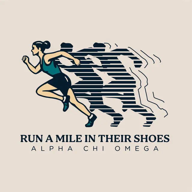 Alpha Chi Omega Running Silhouette Philanthropy Shirt