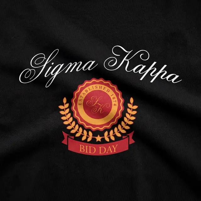 Sigma Kappa Flowing Script Bid Day Shirt