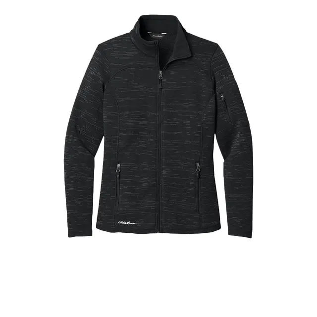 LADIES SWEATER FLEECE FULLZIP Black Front