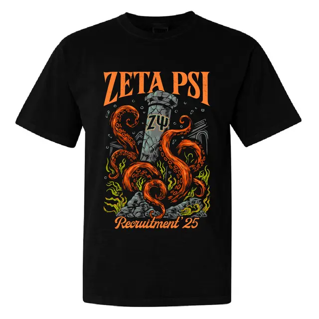 Zeta Psi Octopus and Pillar Recruitment Shirt 2