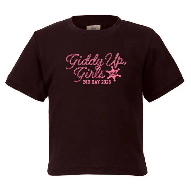 Alpha Epsilon Phi Rope Text Sheriff Star Bid Day Shirt 2