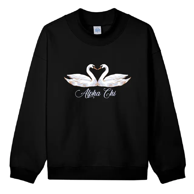 Alpha Chi Omega Elegant Swan Pair PR Crewneck 2