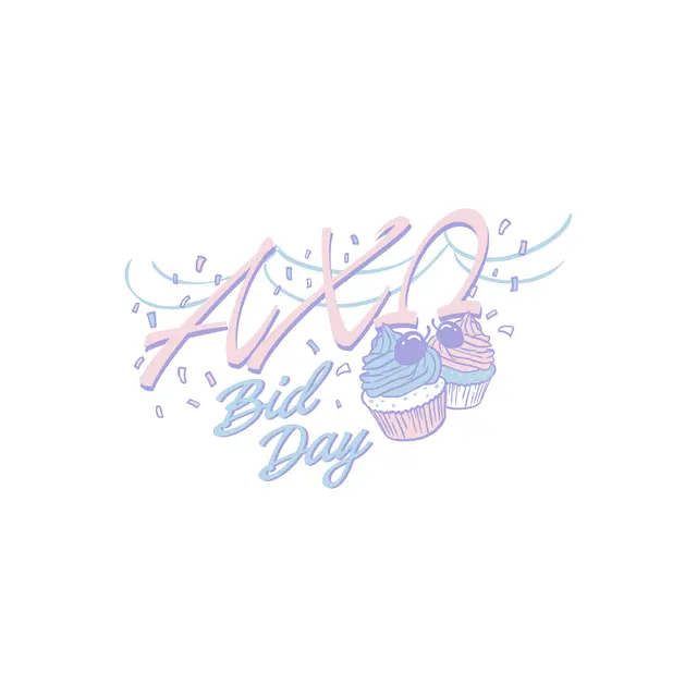 Alpha Chi Omega Cupcake Confetti Bid Day Tank