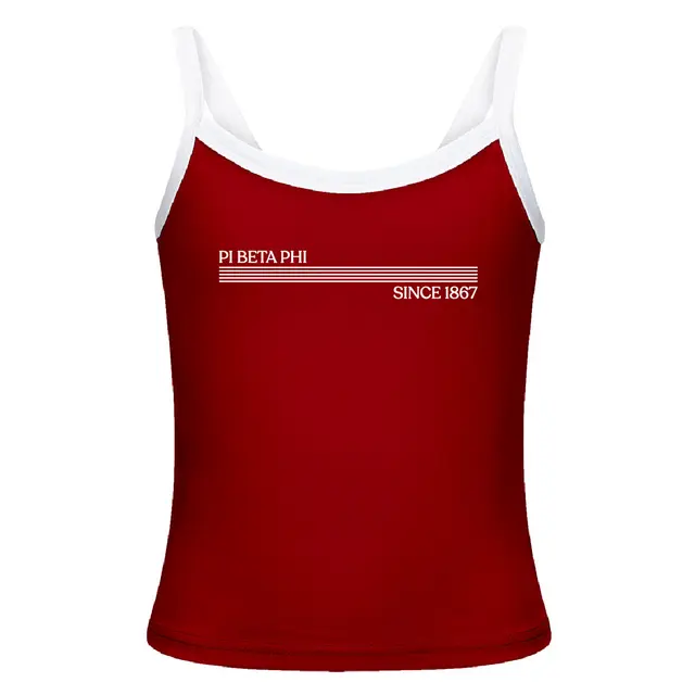 Pi Beta Phi Stripes Text PR Tank 2