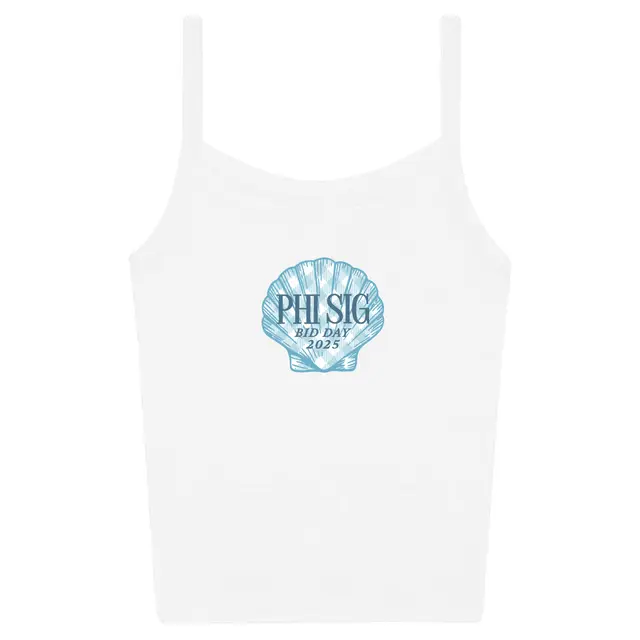 Phi Sigma Sigma Gingham Shell Bid Day Tank 2