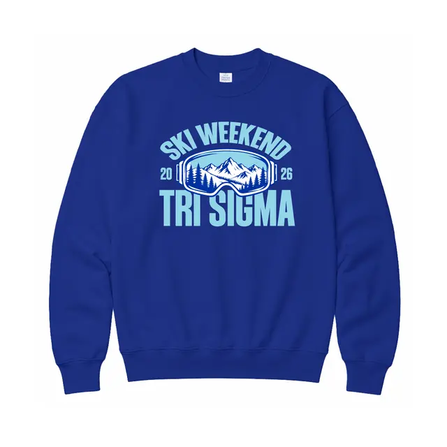 Sigma Sigma Sigma Mountain Goggles Ski Weekend Crewneck 2