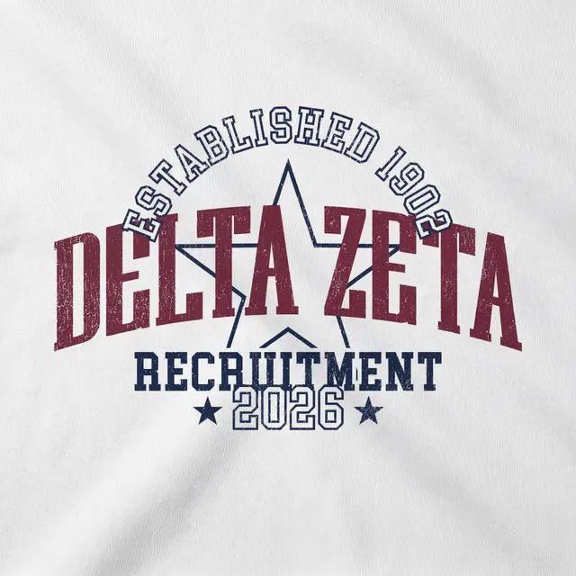 Delta Zeta Star Illustration Recruitment Shirt