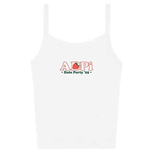 Alpha Delta Pi Strawberry Graphic Date Party Tank 2