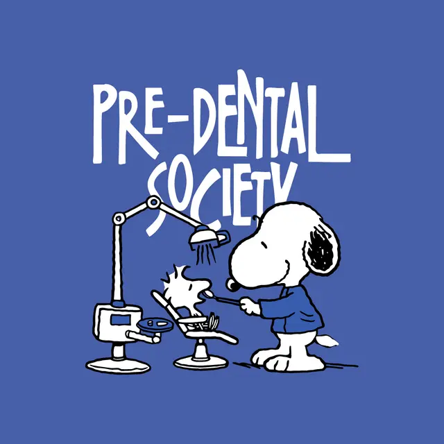 Pre-Dental Society Snoopy and Dental Chair PR Shirt