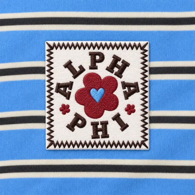 Alpha Phi Floral Heart Graphic PR Tank