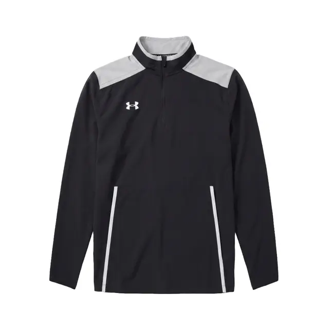 Under Armour Men's Motivate 3.0 Quarter-Zip Pullover - 1389611 Black Mod Grey White Front