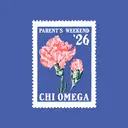 Chi Omega Floral Stamp Design Parent's Weekend Shirt