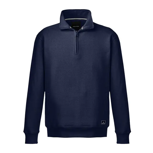 Nautica Men's Anchor Quarter-Zip Pullover n17176 Nautica Navy Front