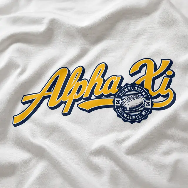 Alpha Xi Flowing Script Homecoming Shirt