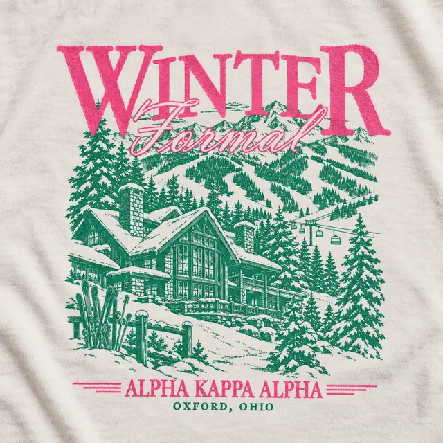 Alpha Kappa Alpha Mountain Lodge Illustration Formal Sweater