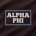 Alpha Phi Checker Pattern Block Lettering PR Shorts
