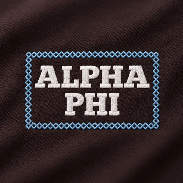 Alpha Phi Checker Pattern Block Lettering PR Shorts