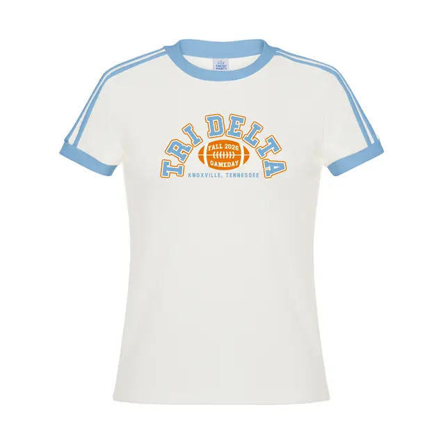 Delta Delta Delta Football Graphic Game Day Shirt 2
