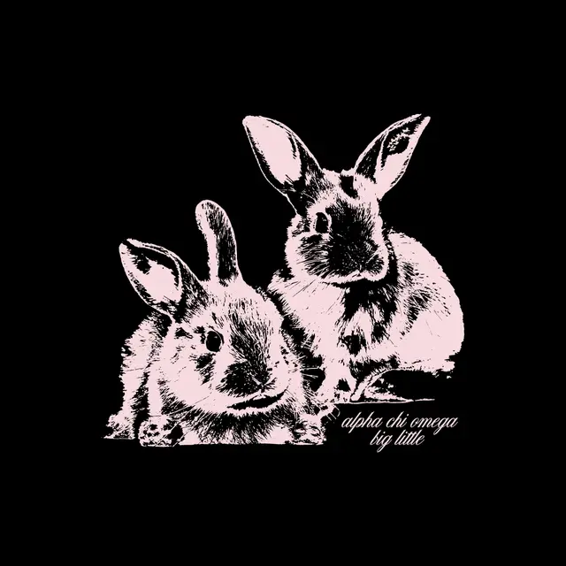 Alpha Chi Omega Bunny Duo Big Little Reveal Tank