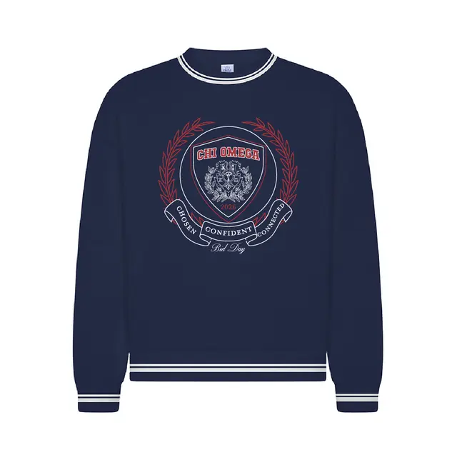 Chi Omega Shield Crest Bid Day Sweater 2