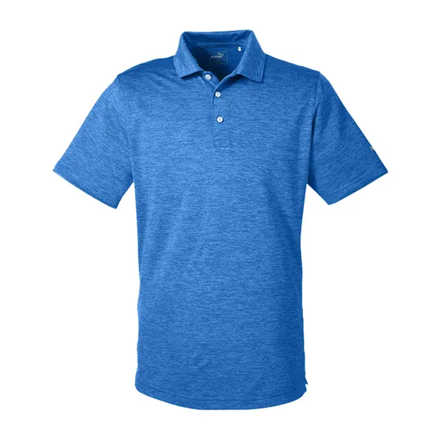 Customizable Puma Golf Men's Icon Heather Polo 596801 LAPIS BLUE Front