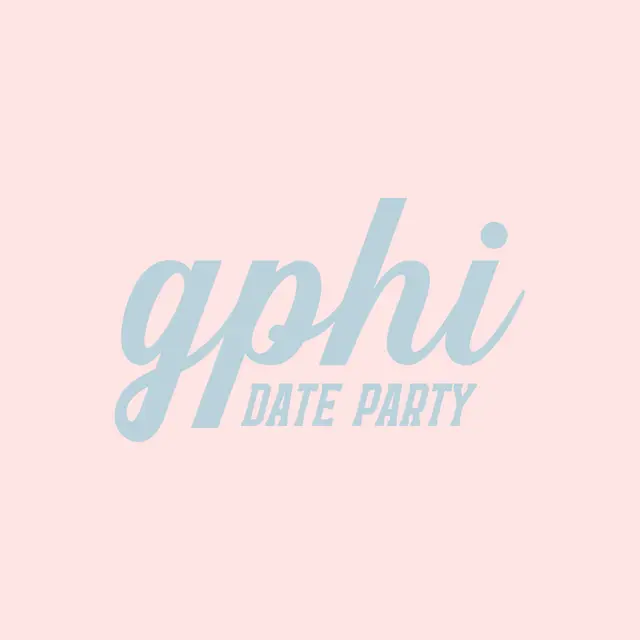 Gamma Phi Beta Soft Pastel Text Date Party Shirt