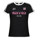 Womens Track & Field Pink Block Letters PR Shirt 2
