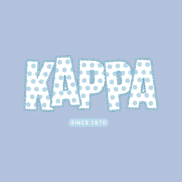 Kappa Kappa Gamma Polka Dot Text PR Hoodie