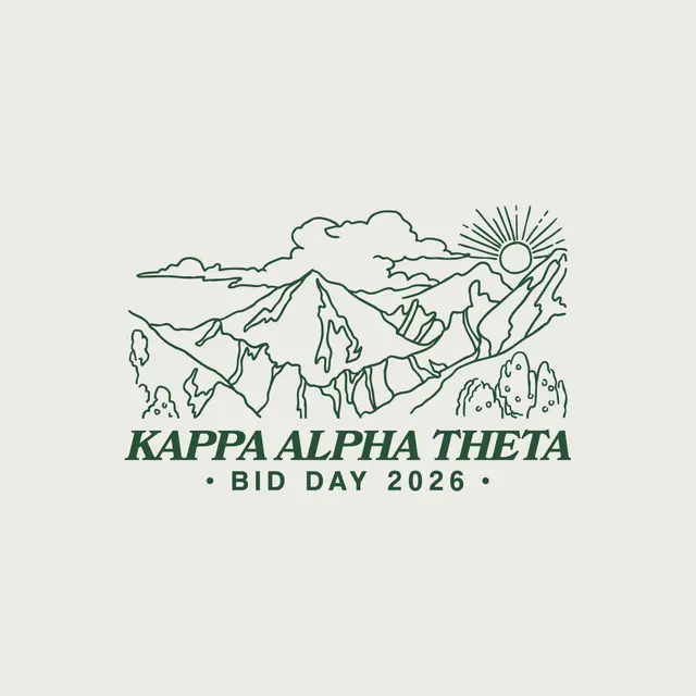 Kappa Alpha Theta Mountain Scene Bid Day Shirt