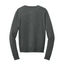 Women's Easy Care Crewneck Cardigan Sweater Charcoal Heather Back