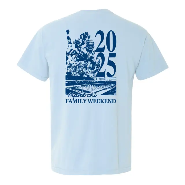 Alpha Chi Omega Action Packed Football Parents Weekend Shirt 2