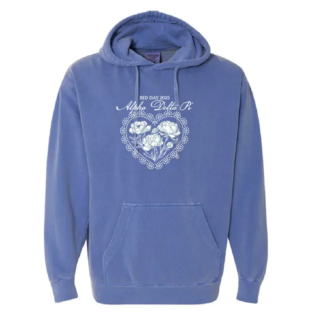 Alpha Delta Pi Floral Heart Bid Day Hoodie 2