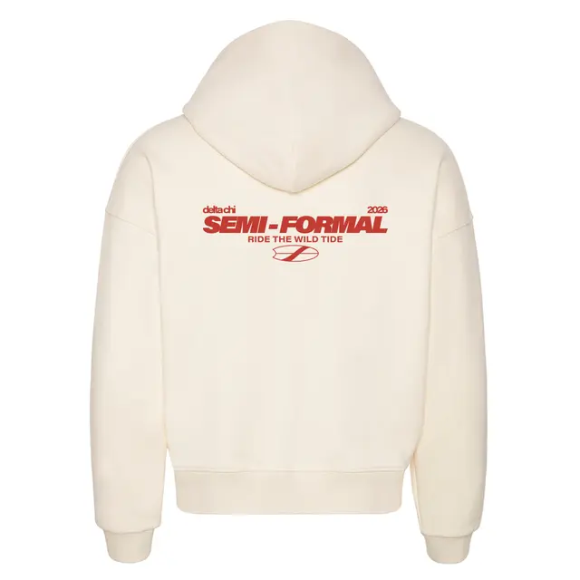 Delta Chi Bold Lettering and Surfboard Theme Semi-Formal Hoodie 2
