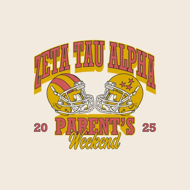 Zeta Tau Alpha Bold Helmet Graphic Parent's Weekend Crewneck