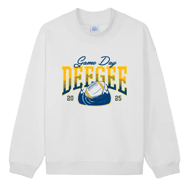 Delta Gamma Bold Football Graphic Game Day Crewneck 2