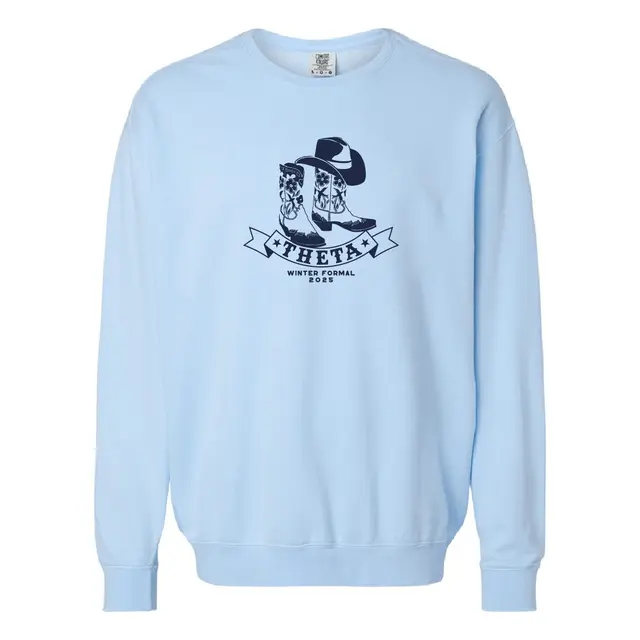 Kappa Alpha Theta Cowboy Boots Winter Formal Crewneck 2