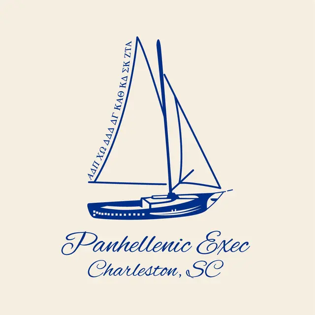 Sailboat Graphic with Classic Script PR Hoodie