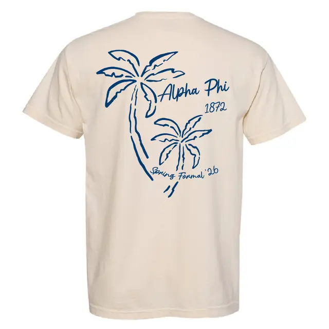 Alpha Phi Palm Tree Spring Formal Shirt 2