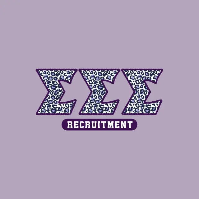 Sigma Sigma Sigma Leopard Print Text Recruitment Tank