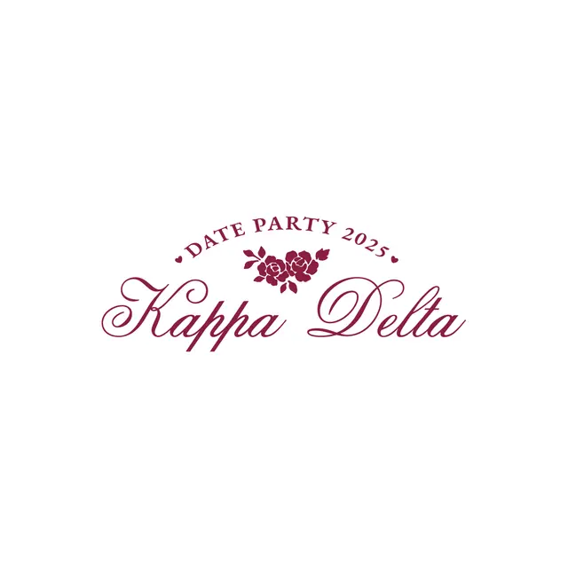 Kappa Delta Rose Script Date Party Shirt