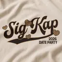 Sigma Kappa Leopard Hearts Date Party Tank