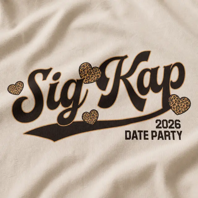 Sigma Kappa Leopard Hearts Date Party Tank