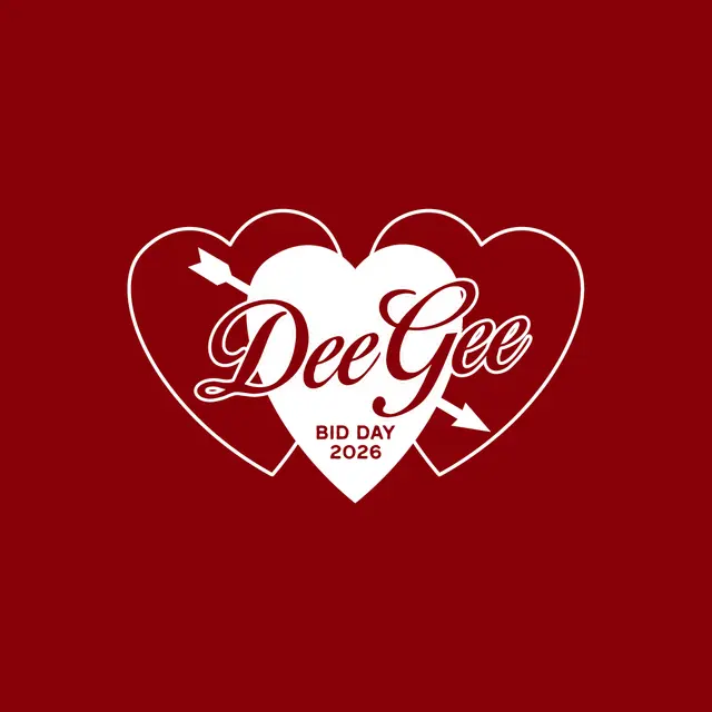 Delta Gamma Heart Arrow Text Bid Day Tank