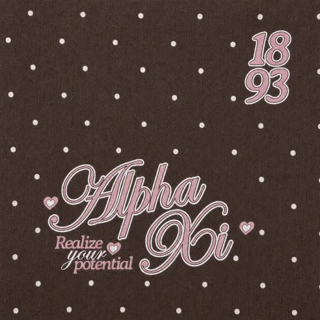 Alpha Xi Delta Polka Dot Pattern Lettering PR Sweater