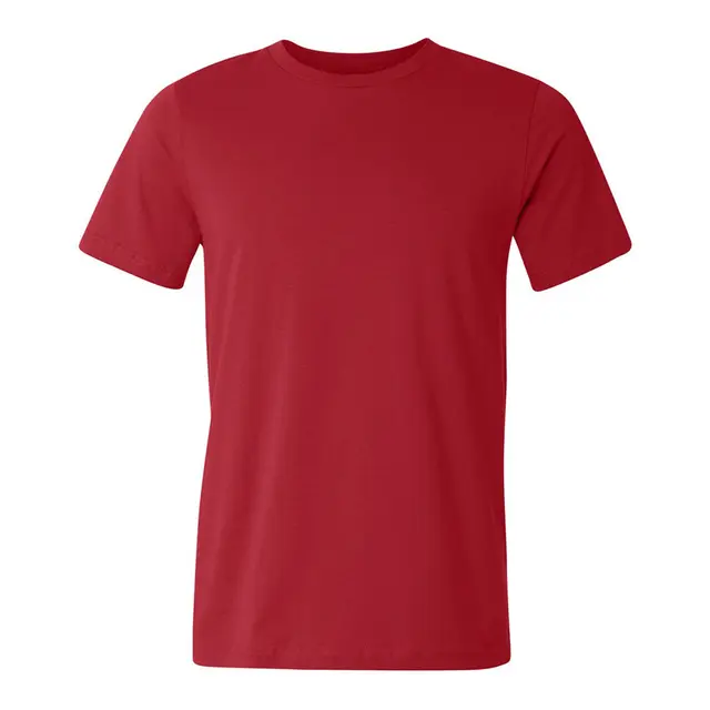 Customizable Bella + Canvas Unisex Made In The USA Jersey Short Sleeve Tee 3001u Red Front