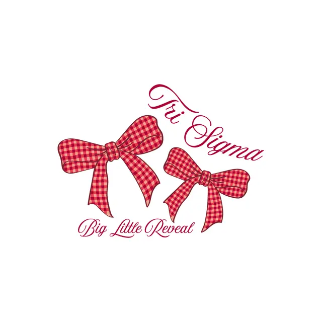 Sigma Sigma Sigma Gingham Bow Big Little Reveal Shirt