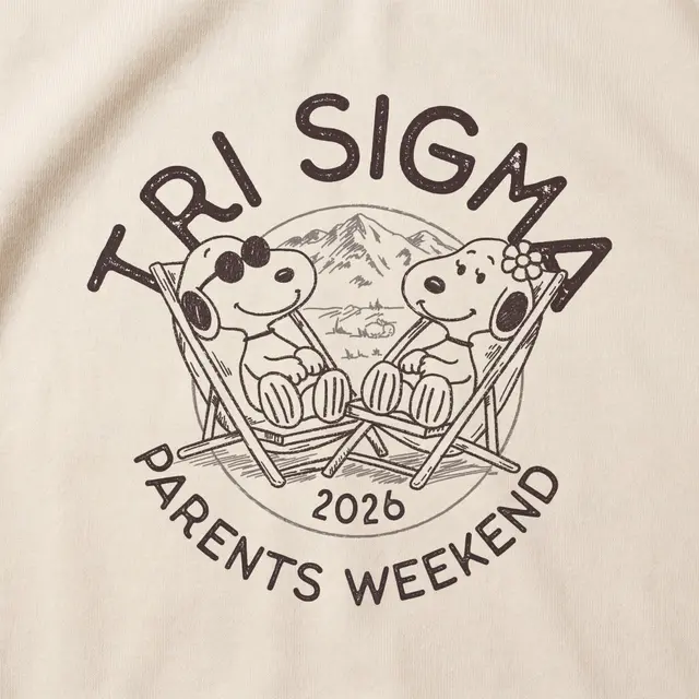 Sigma Sigma Sigma Cartoon Duo Parents Weekend Sweater