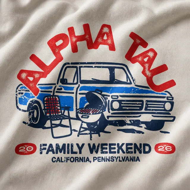 Alpha Sigma Tau Vintage Truck Family Weekend Sweater