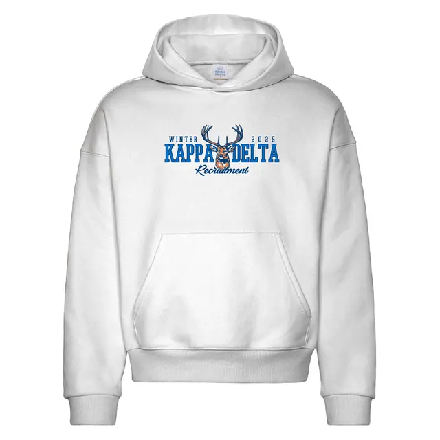 Kappa Delta Deer Illustration Winter Recruitment Hoodie 2